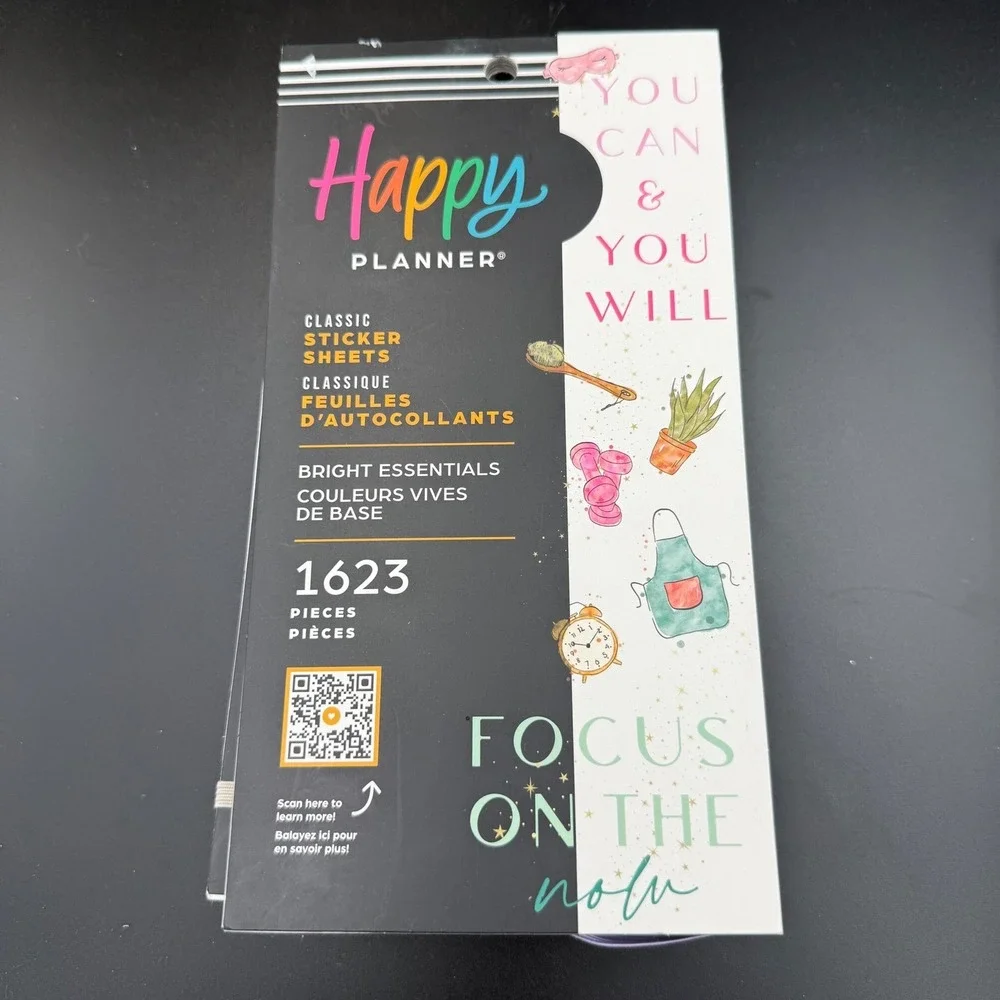 Happy Planner Sticker Book Bundle 8pc Moody Florals Bright Essentials Seasonal